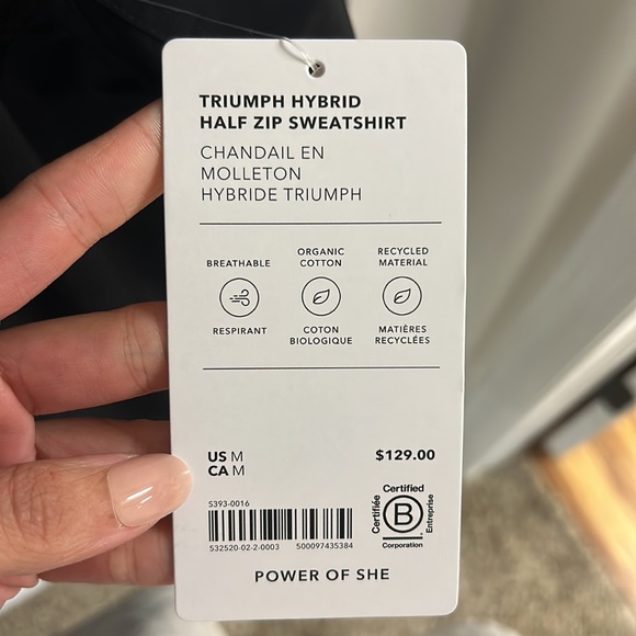 Athleta Triumph Hybrid Half Zip Sweatshirt - Picture 9 of 9